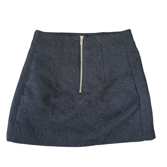 Forever21 Black Jacquard Textured Mini Skirt Size 27 Romantic Goth Dark Feminine - Picture 2 of 6